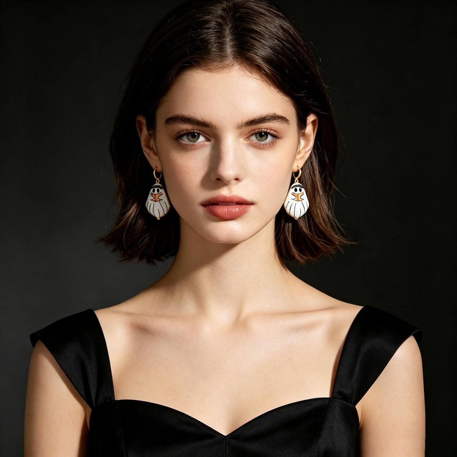 Halloween Ghost Dangle Earrings for Women Lightweight Funny Spooky Cute Halloween Accessories Costume Party Outfit image 4