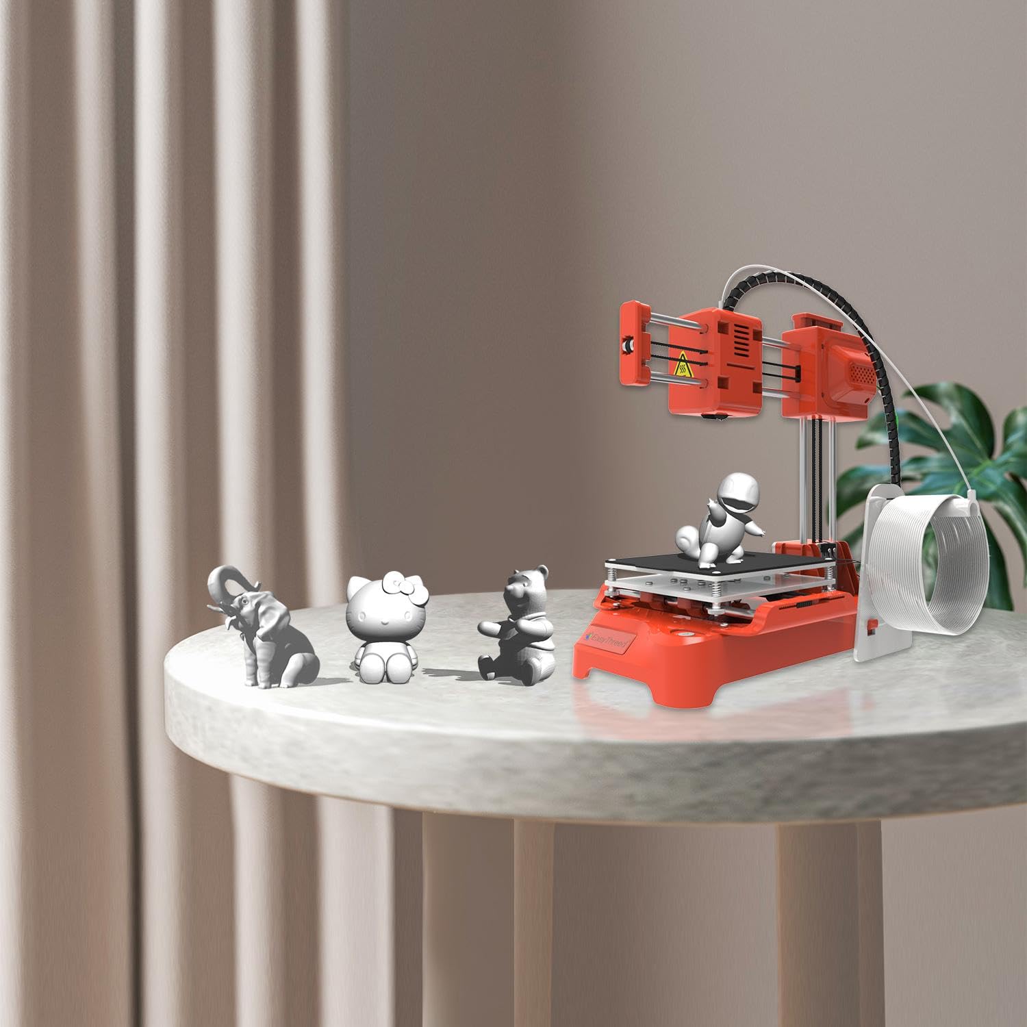 Mini stampante 3D per bambini K7 Desktop Mini stampante 3D con formato di stampa più grande, 100 x 100 x 100 mm, regalo per bambini, studenti, educazione regalo