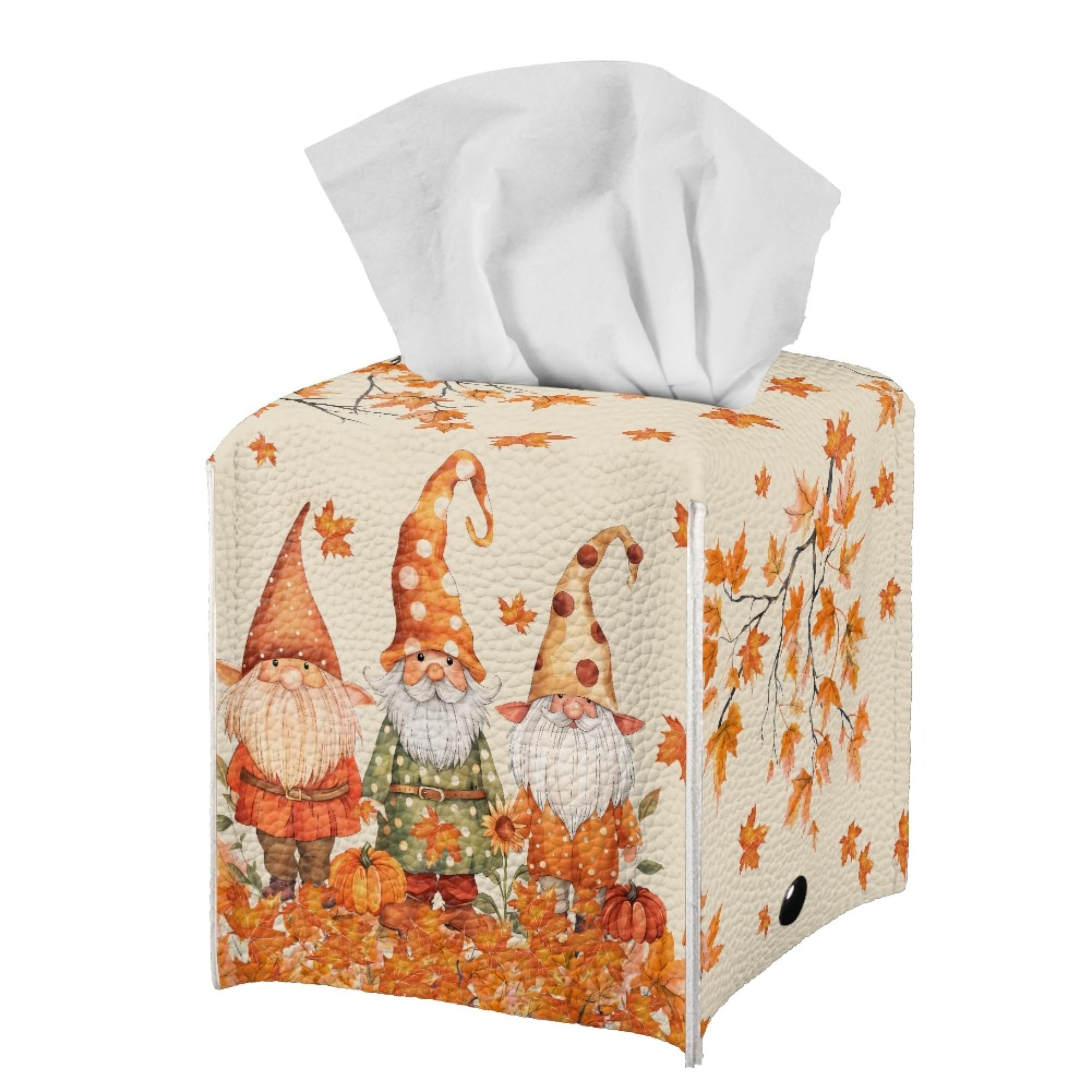 Boîte à mouchoirs en cuir pour salle de bain et comptoir de coiffeuse moderne