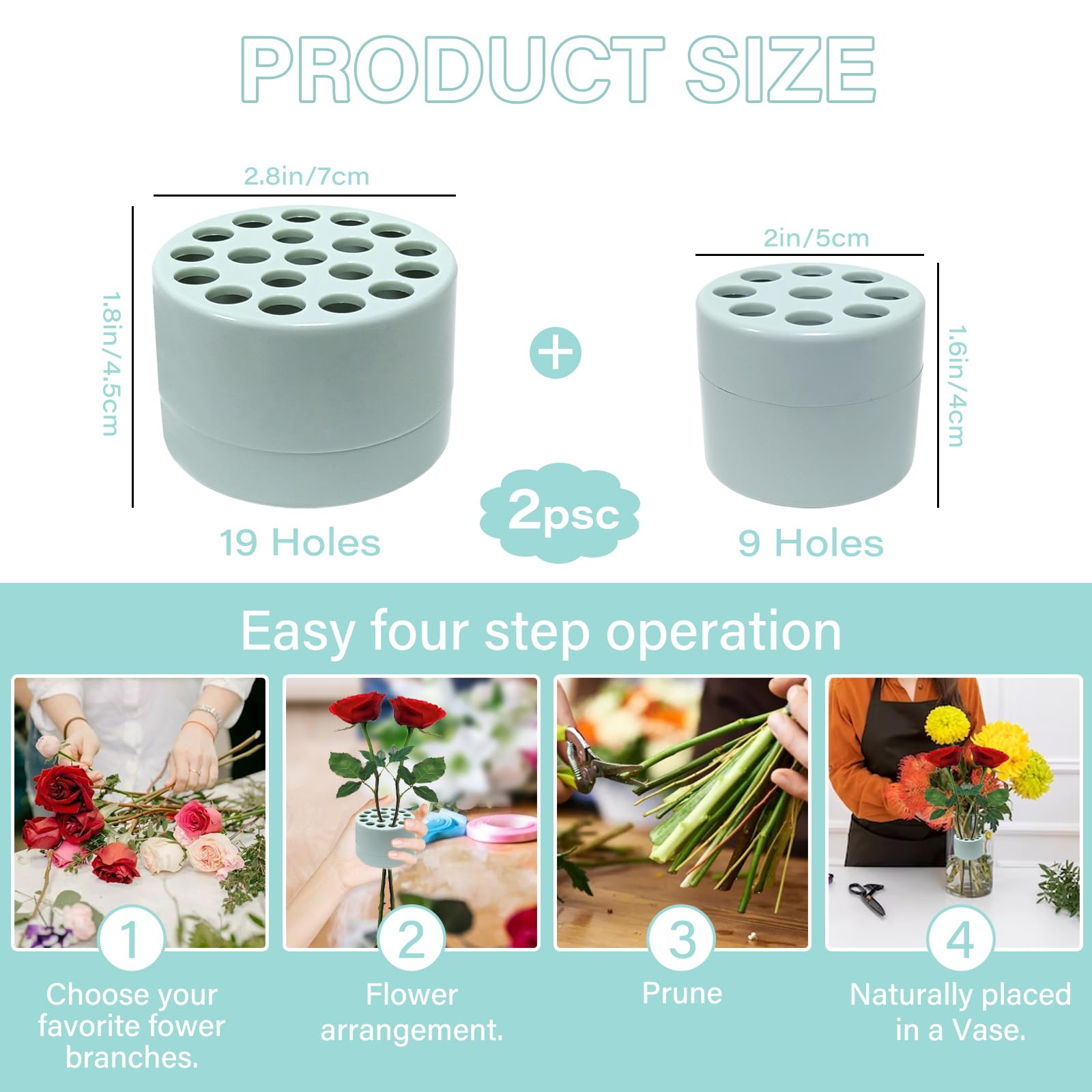 2 Porta Steli A Spirale Per Fiori - Strumenti Ikebana, Per Vasi E Composizioni Floreali - Foto 2