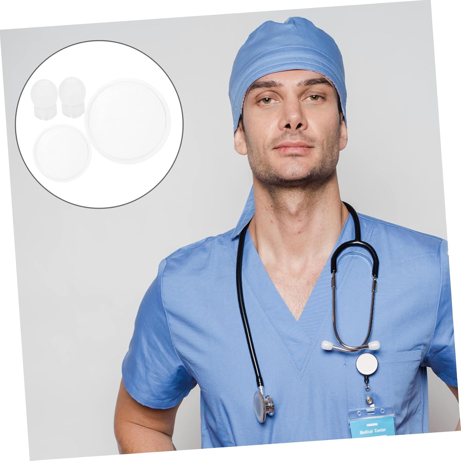 Ipetboom 1Set Replacement Diaphragm for Stethoscope Accessories for Adults Easy to Install Comfortable Fit Stethoscope Parts