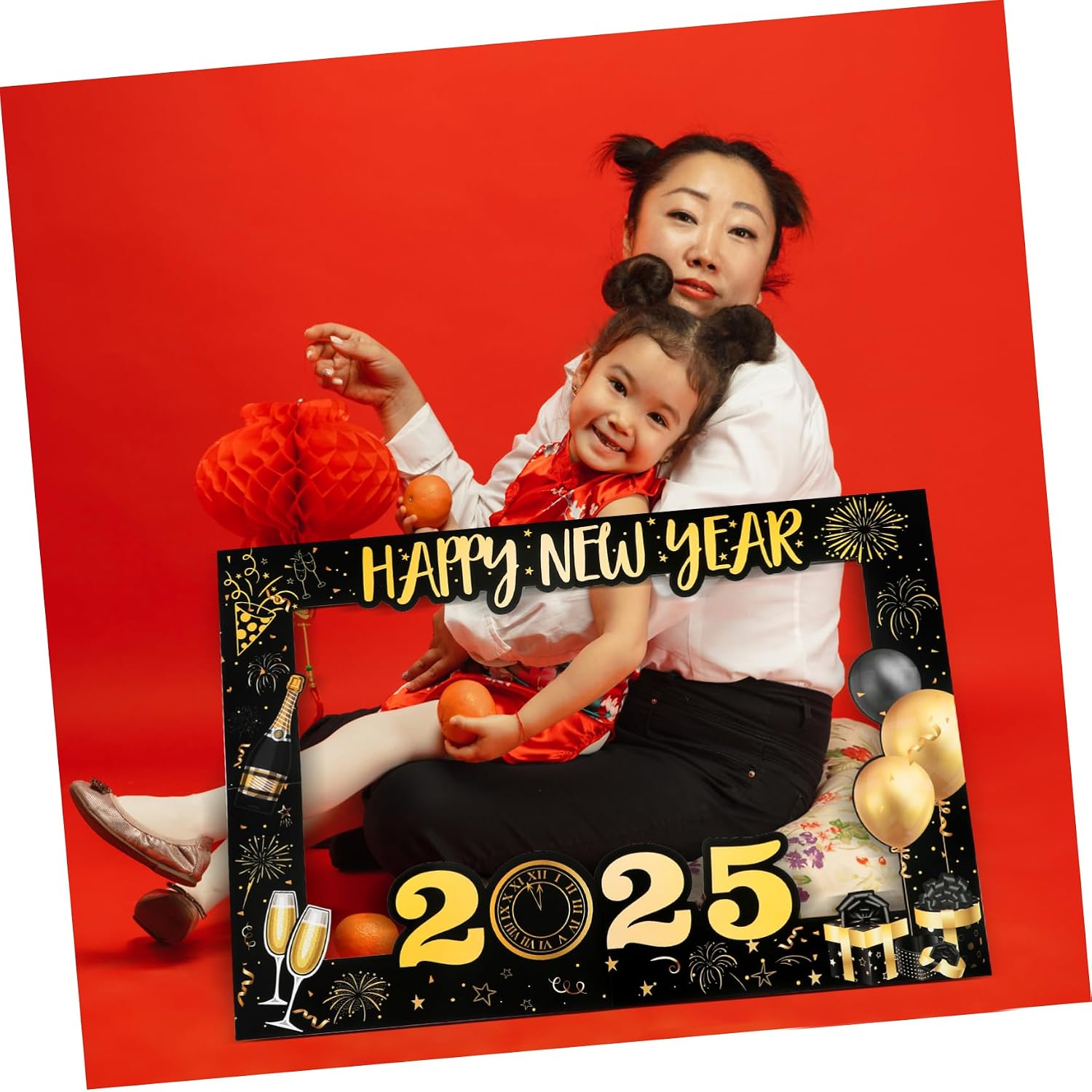Year Photo Booth Frame Elegant and Party Decorations for Year Eve and Birthday Celebrations Creative Selfie Props for Festive Photography