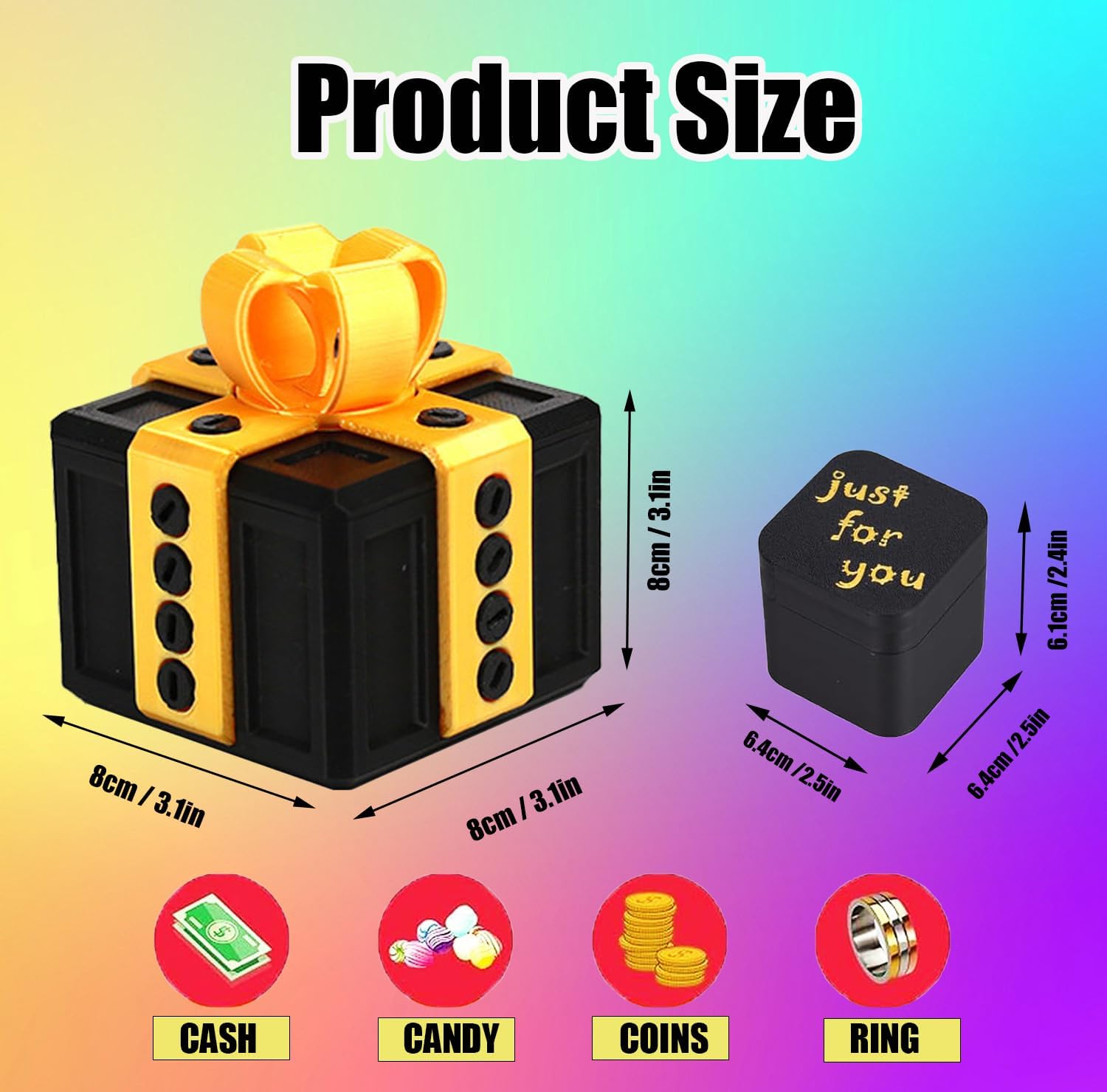Christmas Stocking Stuffer The Annoying Present，Annoying Gift Box with 3D Printed Screws & Finger Surprise Box， Perfect for Birthdays,Office & Halloween,White Elephant Gifts for Men (Blue)