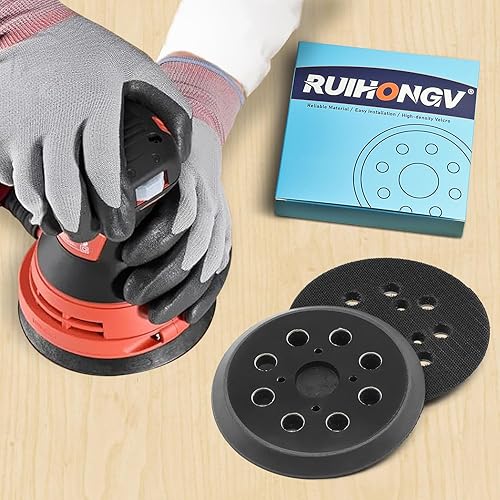 Miniatura 10 de Reemplazo de almohadilla de lijado de 5 pulgadas, compatible con lijadoras de órbita aleatoria Ridgid R2600, R2601