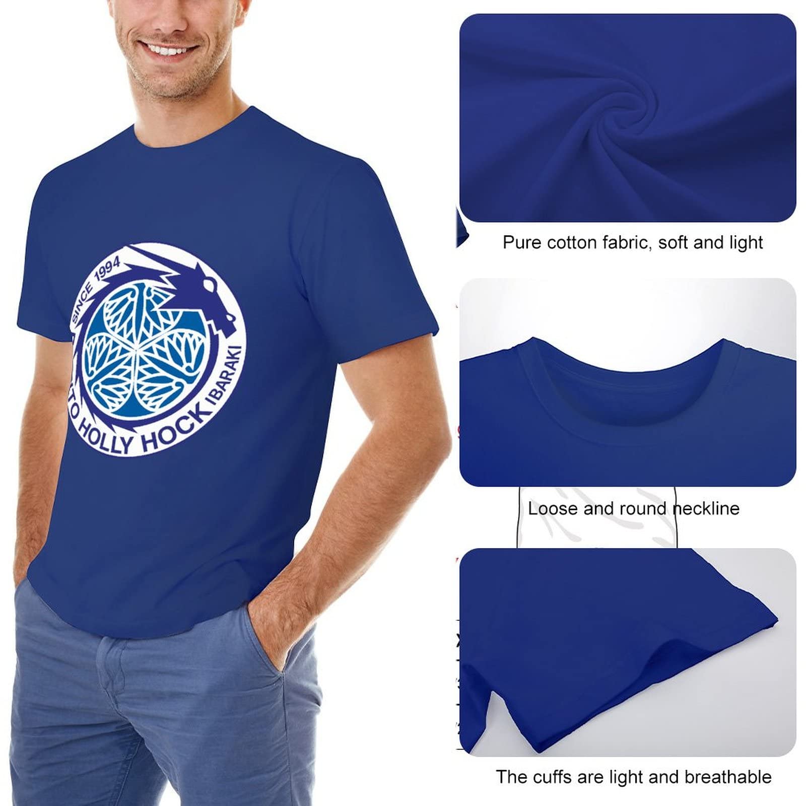 Amazon.co.jp: 水戸ホーリーホック Tシャツ メンズ 半袖 100% 綿