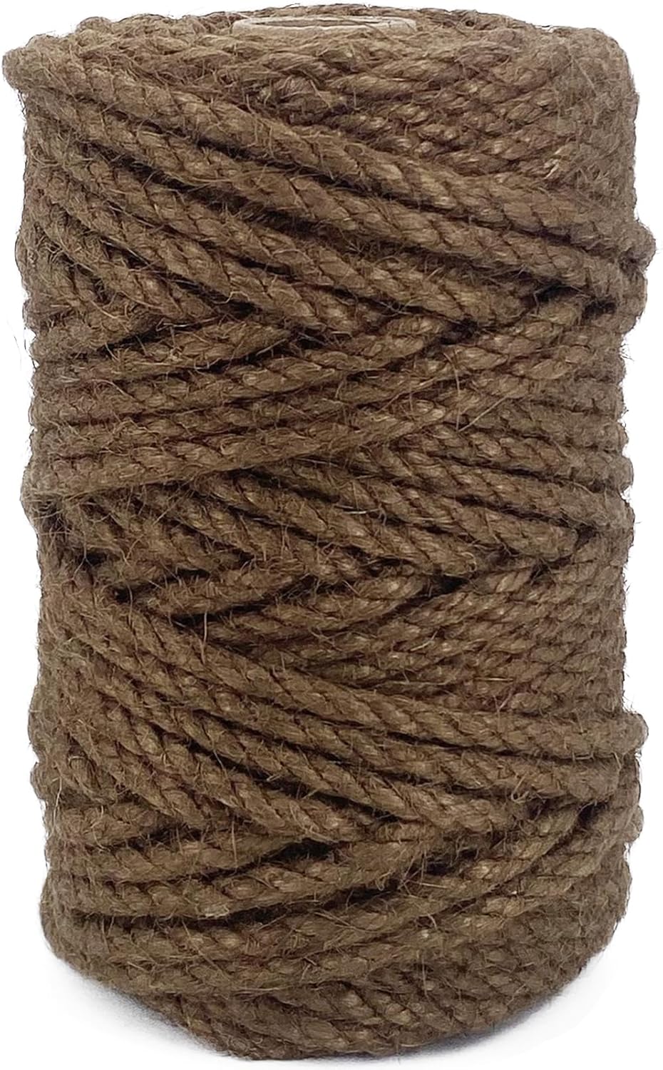 Leecogo 4.5mm Natural Jute Rope 100 Feet Thick Twine for Macrame Crafts Gardening DIY Cat Scratching Post Repair Dark Brown