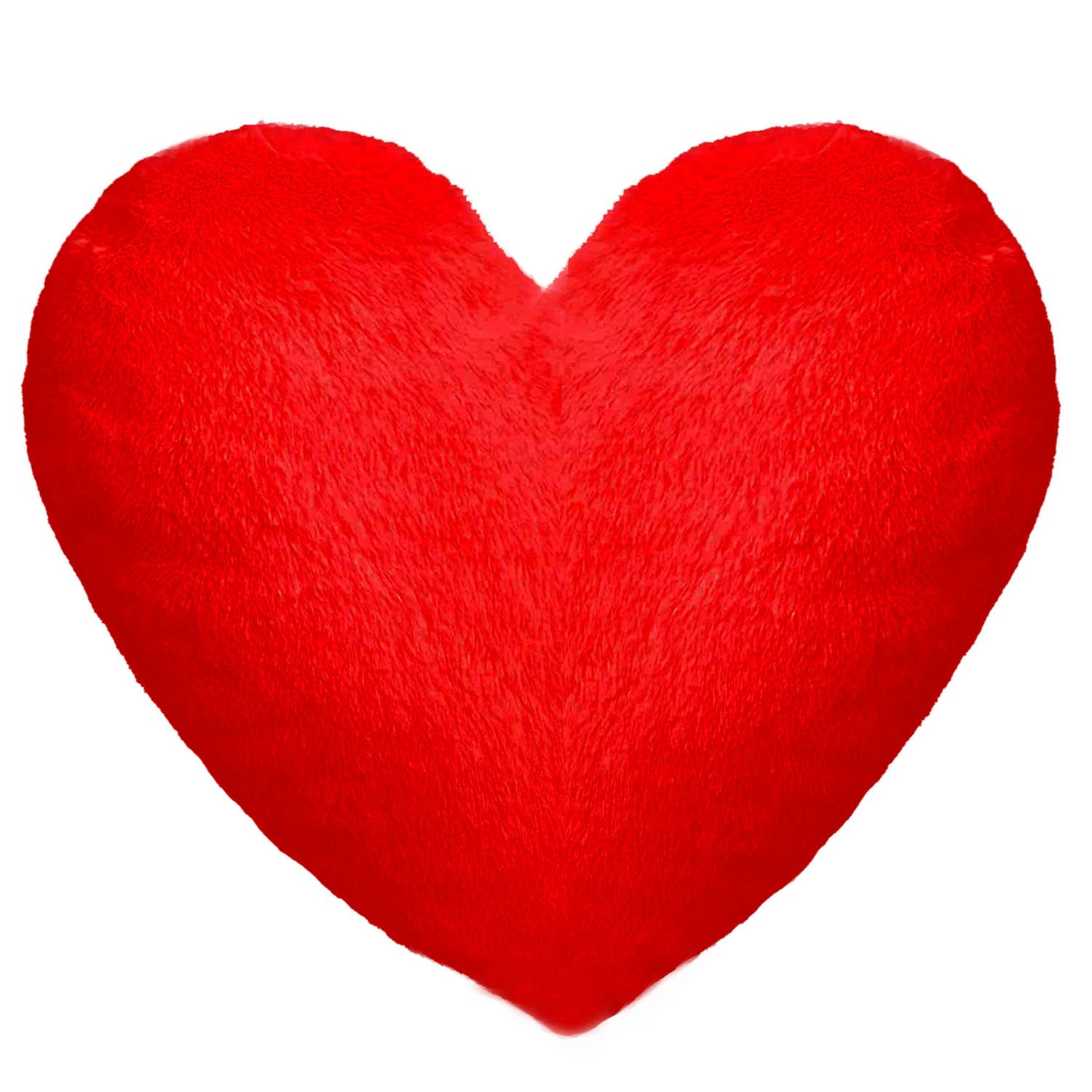 Oreiller Cœur Personnalisé Ferocity - 35x40cm - Photo Et Texte - Tissu Minky Rouge - Cadeau Saint-Valentin