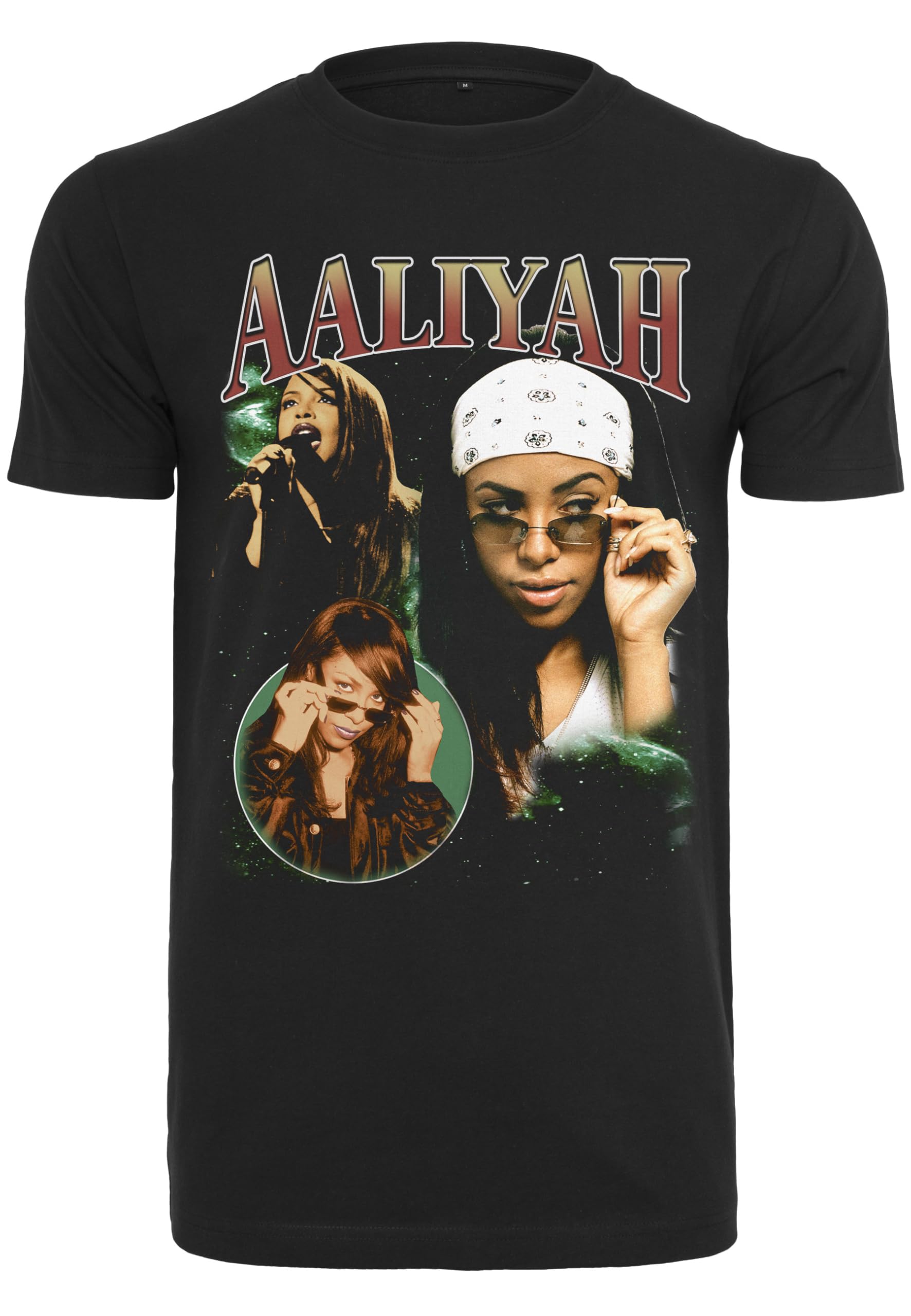 Mister Tee Men's Aaliyah Retro Tee, Black, L