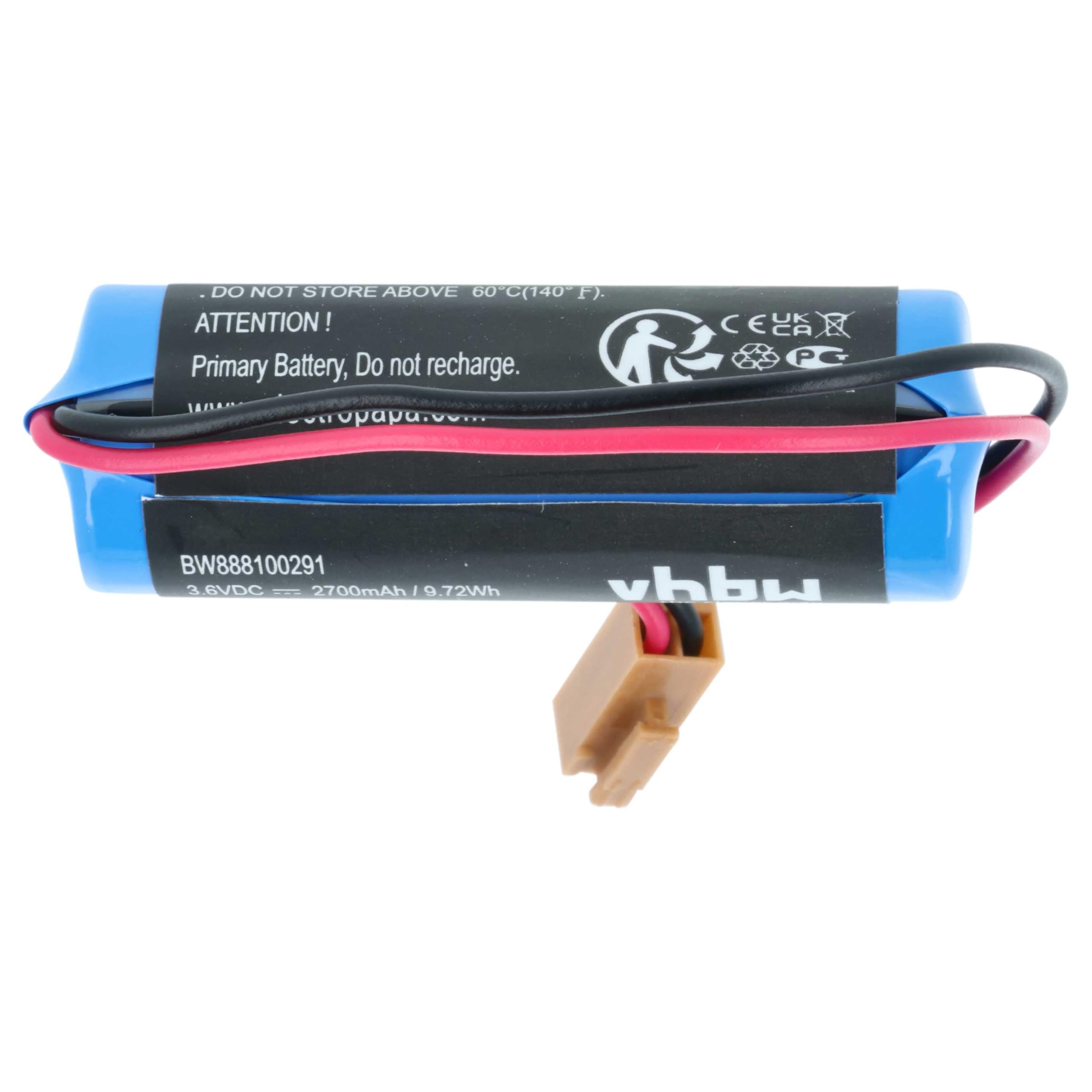 vhbw 5x batteria sostituisce Toshiba ER17500V per Programmable Logic Controller (2700mAh, 3,6V, Li-MnO2)