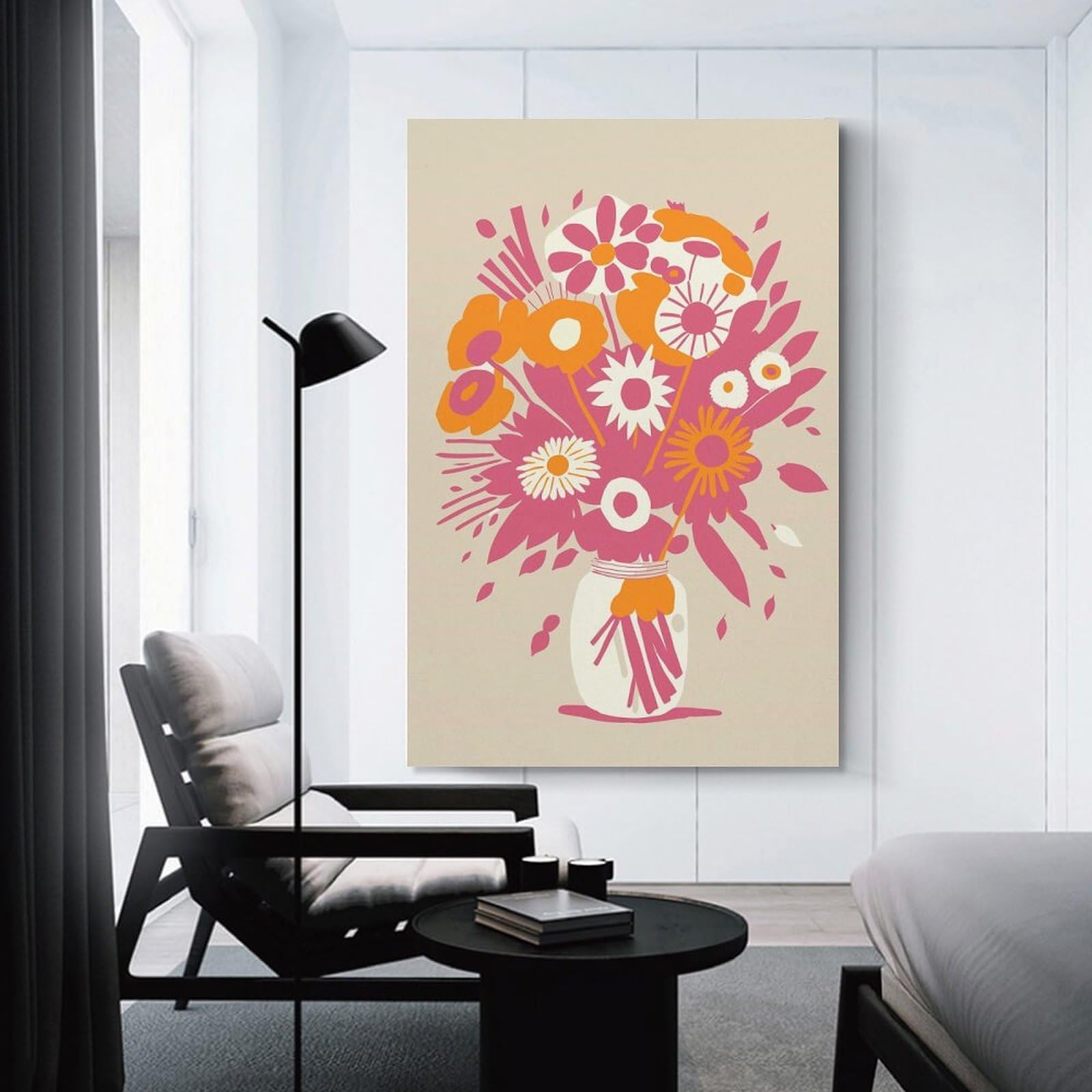 Junmoney Canvas Wall Decor Luna Bouquet of Flowers, 24x36inch(60x90cm), for Gallery Wall Layouts in Home Or Office, Home Wall Art for Statement Displays