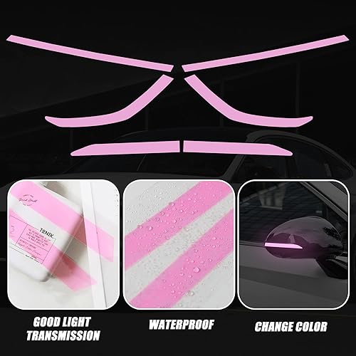 Miniatura 3 de TOMALL 2 pares de películas de vinilo para espejos retrovisores laterales y retrovisores, tinte de humo compatible con Hyundai Sonata 2020-2022,