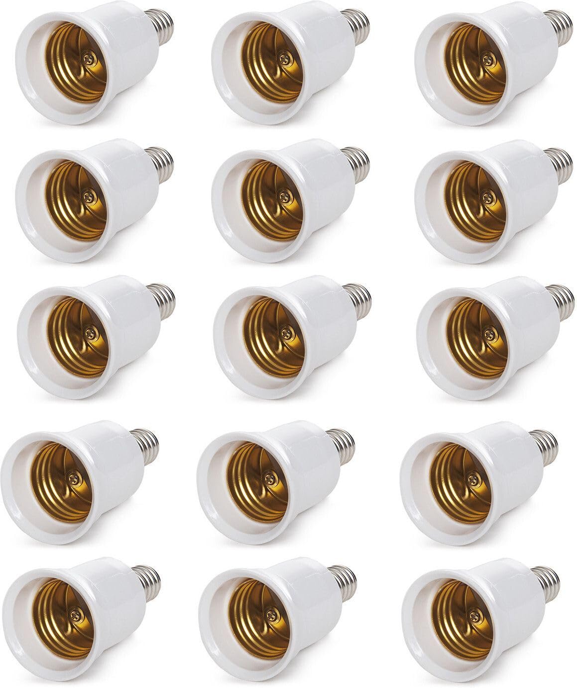 EVEHANGER E14 TO E27 Bulb Convertor Lamp Base Socket, Bulb Adapter Lamp Base Socket Extender for LED, CFL & Halogen Bulbs – Heat Resistant, Durable & Easy Installation Pack of 10
