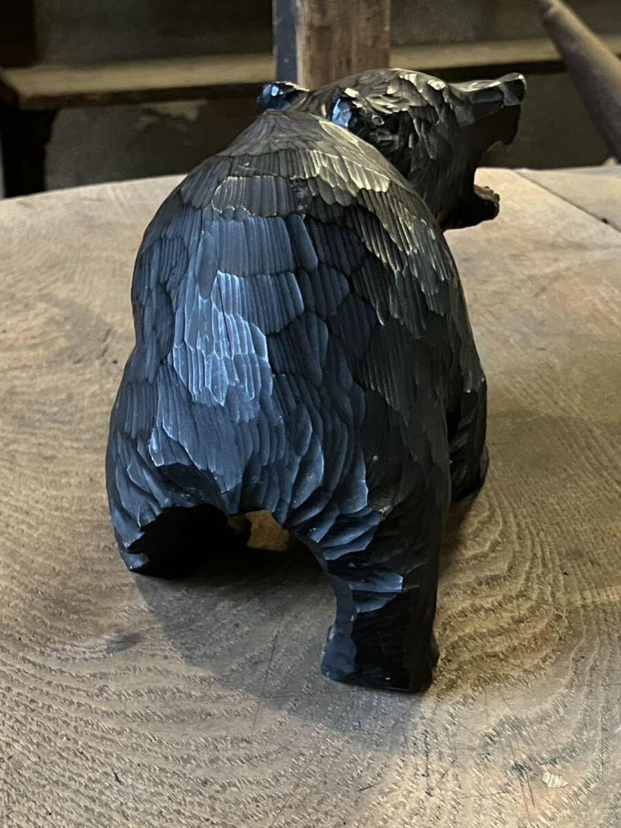 SALE✩.*˚ 堀井民芸 親子×夫婦風 木彫り熊 縁起置物 2体セット SALE✩.*˚ 堀井民芸 親子×夫婦風 木彫り熊 縁起置物 2体