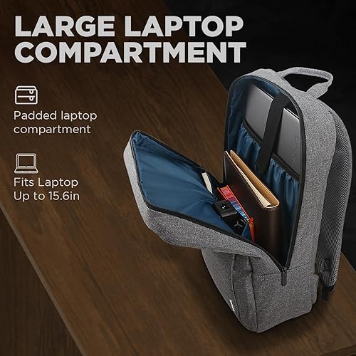 Vista 22 de Lenovo GX40Q17225 - Mochila para portátil B210 de 15.6 pulgadas, duradera, repelente al agua, ligera, diseño limpio, elegante para viajes, negocios