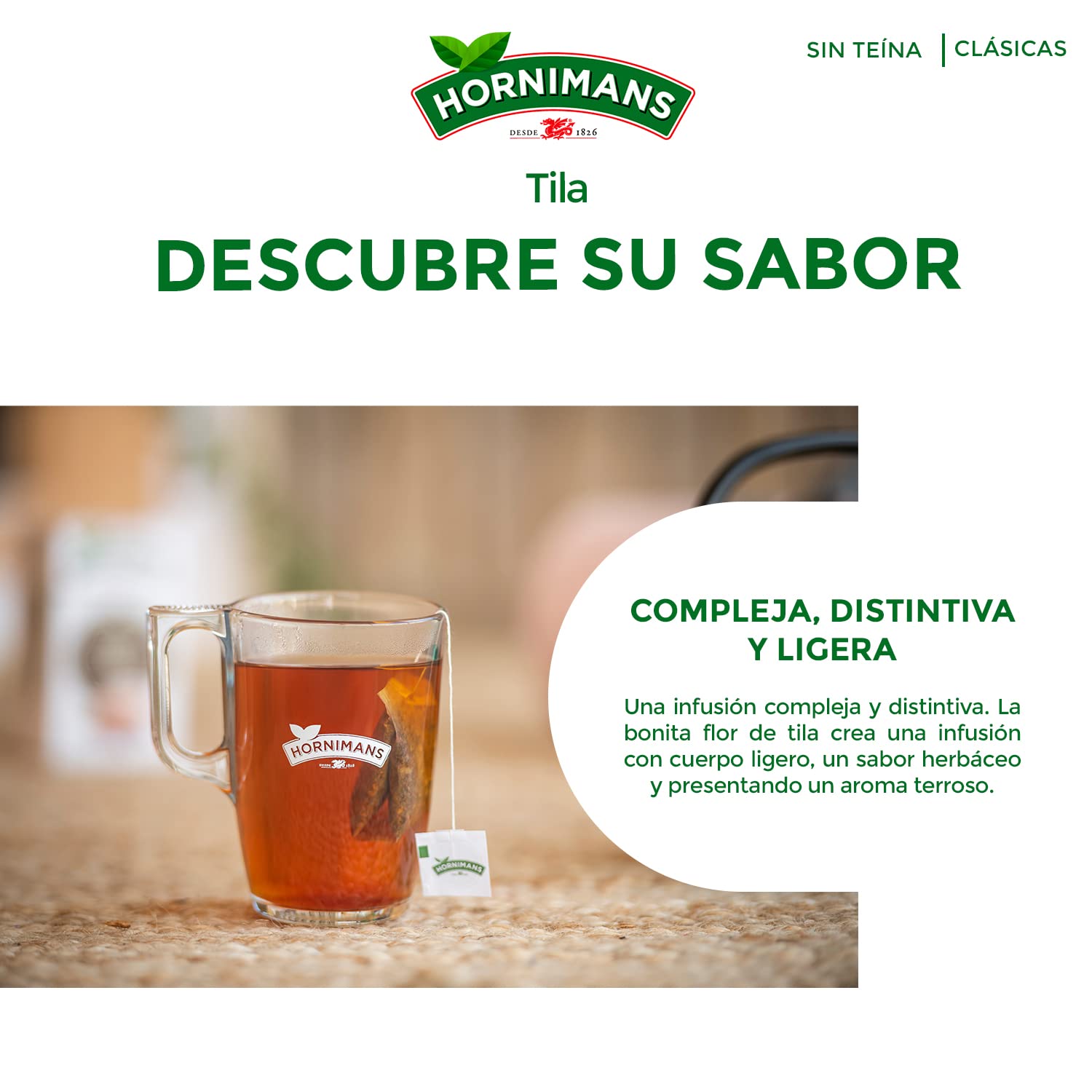 Hornimans Tila Infusión con Ingredientes 100% Naturales | 25 bolsitas | Sin Teína