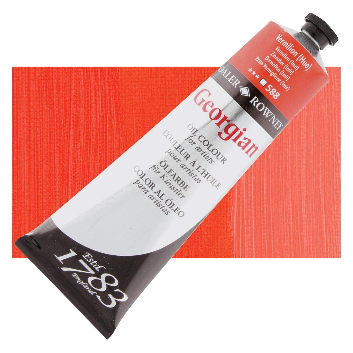 Daler-Rowney Georgian Oil Paint, Aluminium Tube, 7.61oz - 225 ml, Vermilion Hue