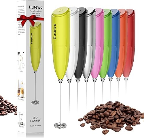 Batidora de mano para café, espumador de mano para lattes, batidor eléctrico de bebidas, mini espumador para capuchino, frappé, matcha, chocolate