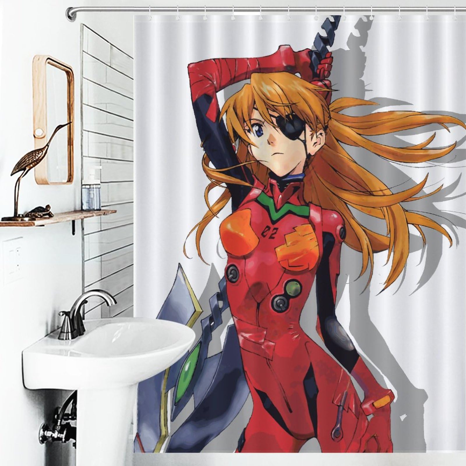 Amazon｜シャワーカーテン 新世紀エヴァンゲリオン EVA アスカ バス