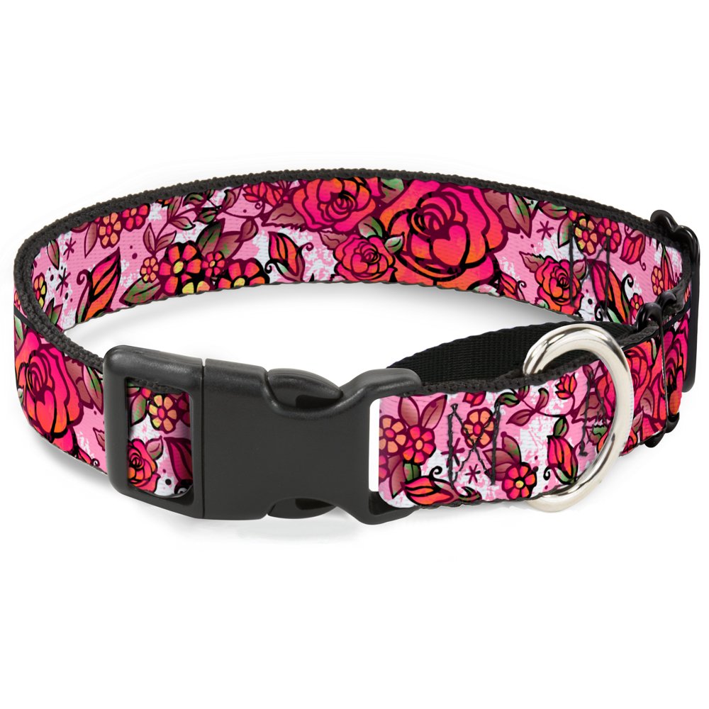 Buckle-Down Martingale-Hundehalsband Mit Blumenmuster – 2,5 Cm Breit, Für Halsumfang 27,9–43,2 Cm
