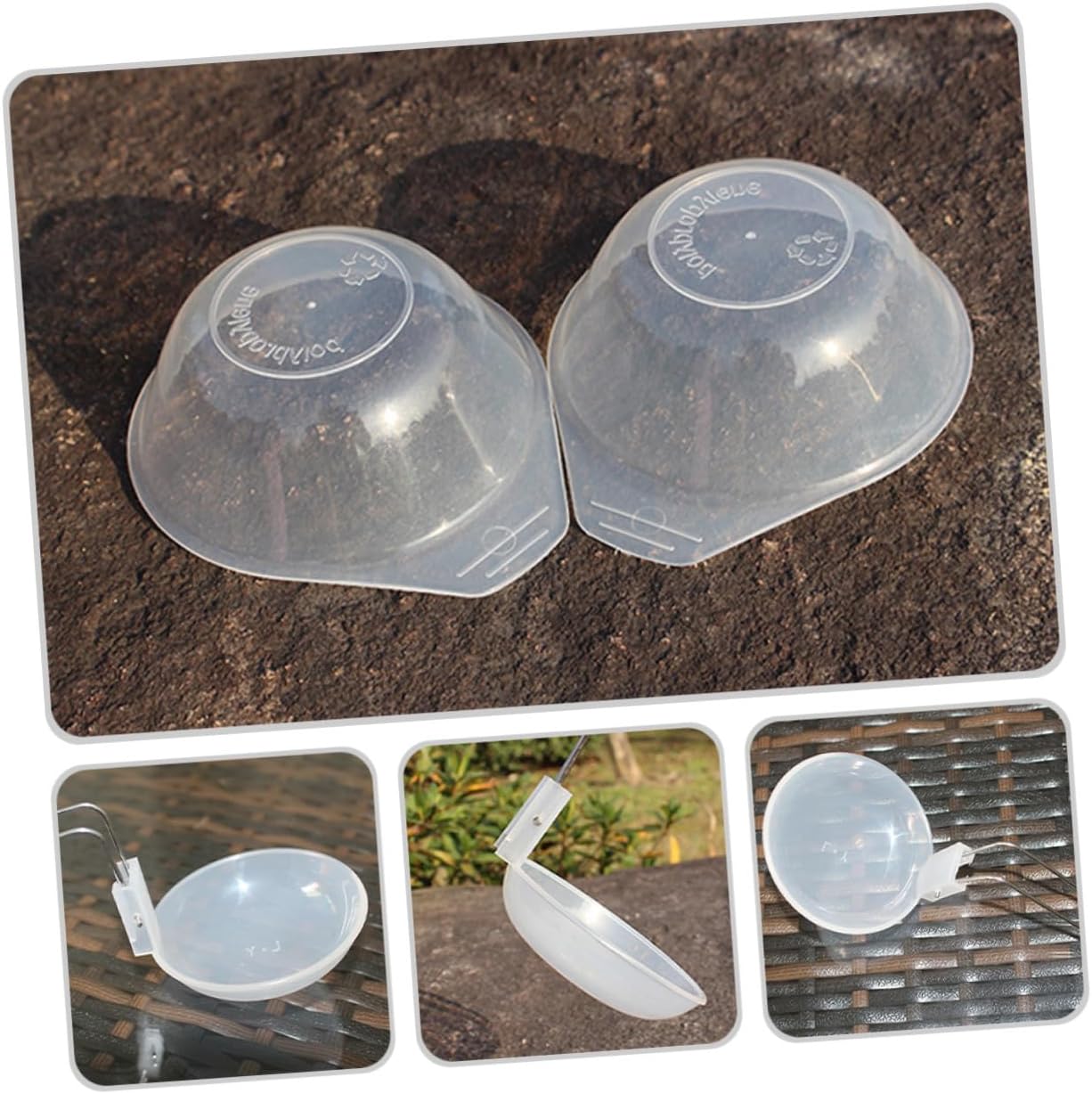 Luxshiny Portable Camping Bowl and Spoon Set, Pp Plastic Bowls with Soup Spoons, Lightweight 4pcs Outdoor Utensil Set for Barbecue and Hiking