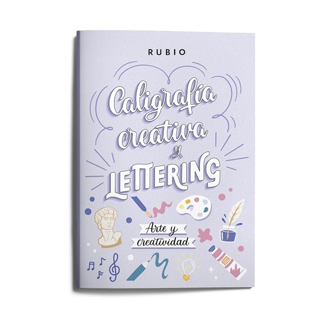 Portada de Caligrafía creativa y lettering. Arte y creatividad