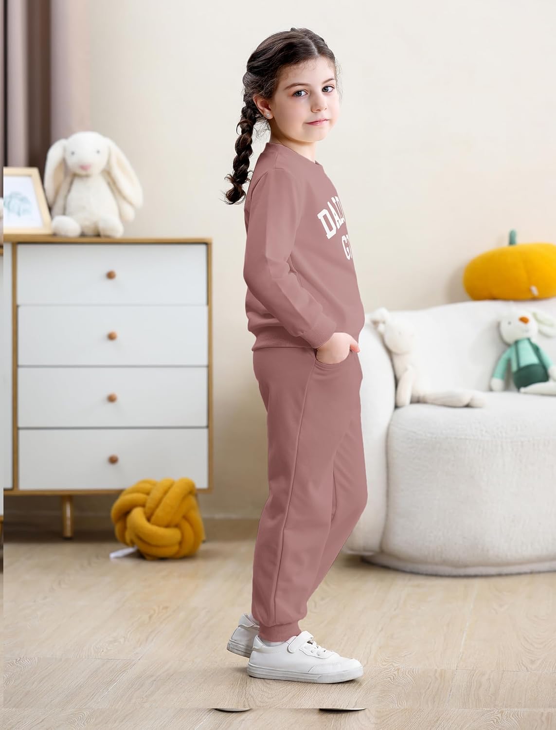 Toddler Baby Boy Girl Clothes with Pockets 2PC Long Sleeve Pullover Sweatshirt and Pants Infant Fall Winter Outfit - Image 3