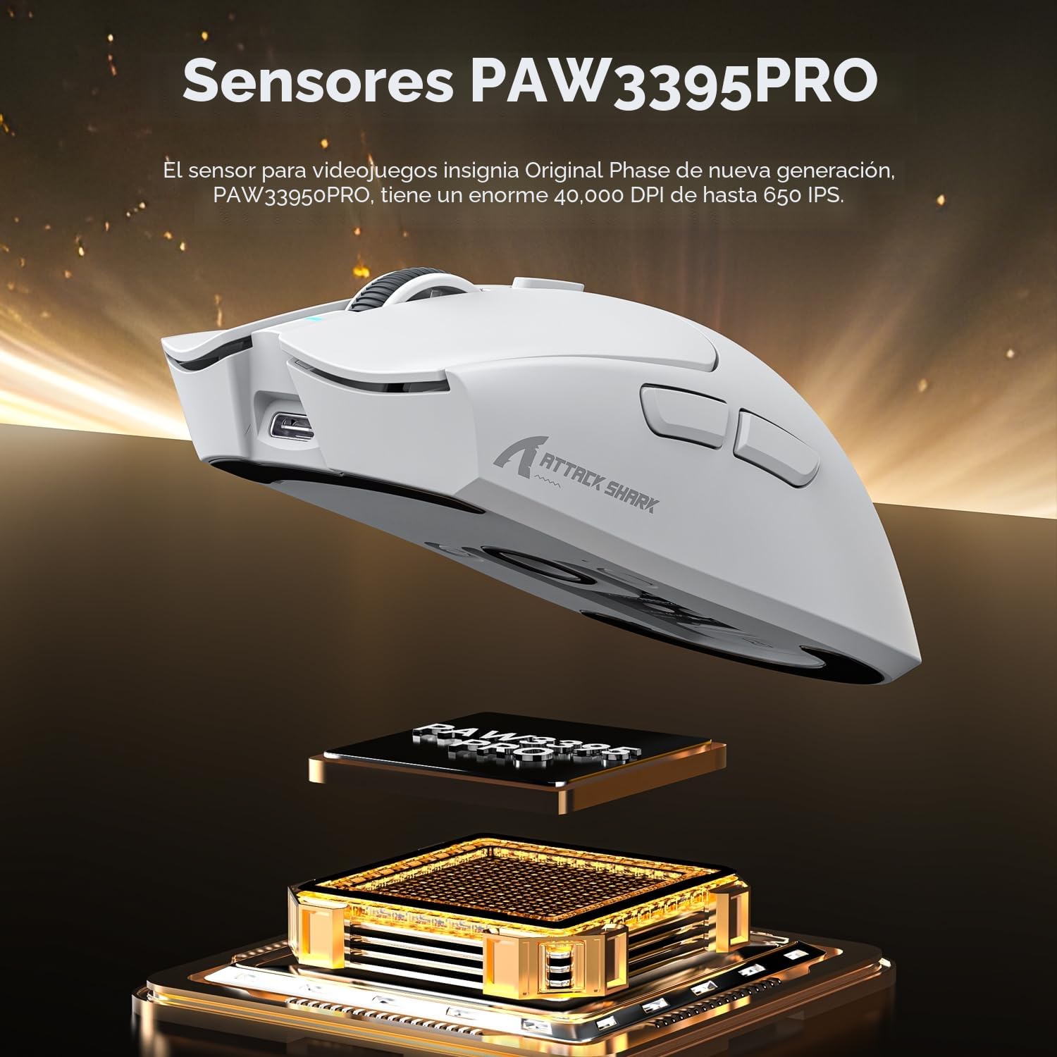 ATTACK SHARK X1 Gaming Mouse with Touchpad RGB Charging Dock, PixArt PAW3395PRO Gaming Sensor, BT/2.4G Wireless/Wired Gaming Mouse, 40000 dpi, 53g Superlight Gamer Mice for Win11/Xbox/PS/Mac (Black)
