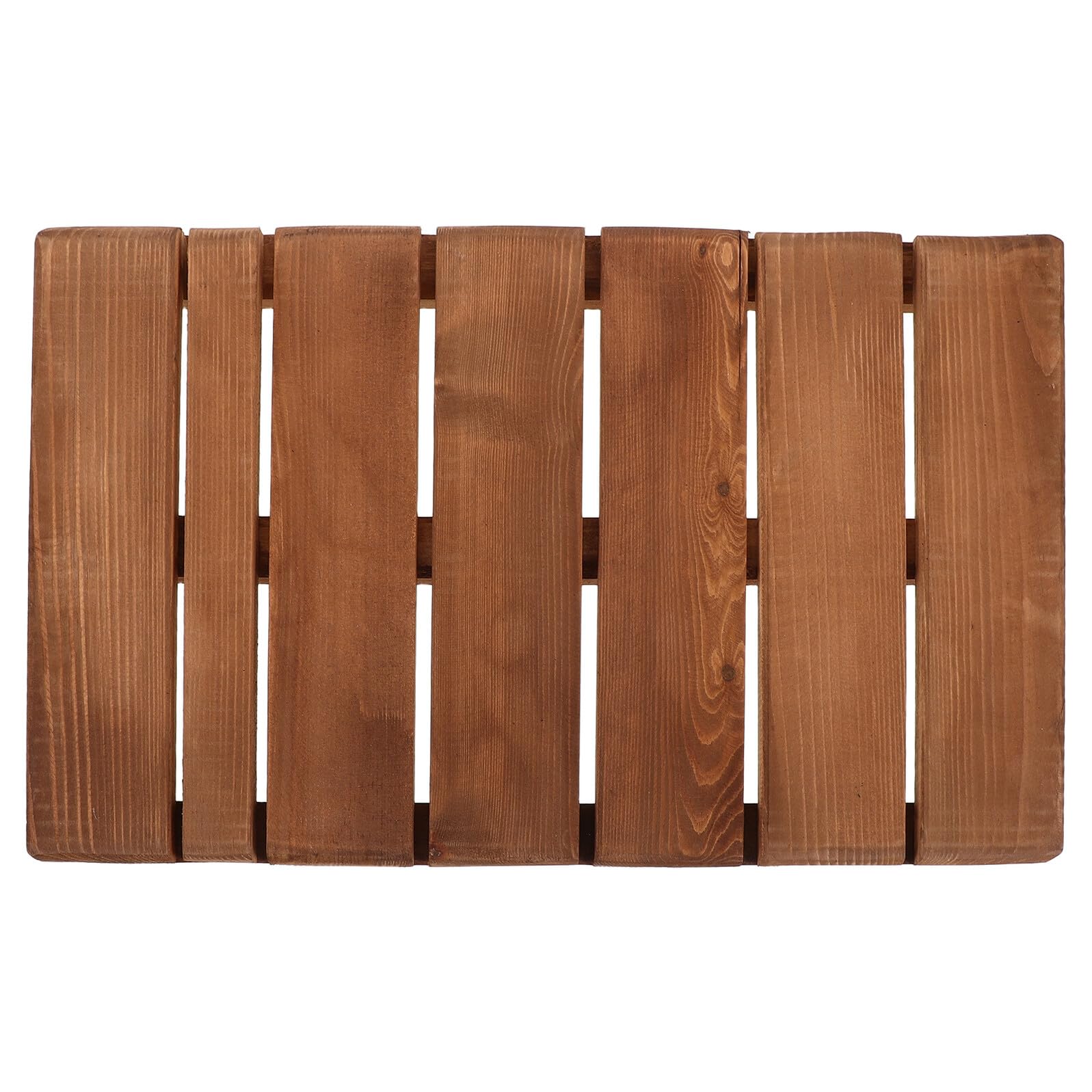 NUOBESTY rutschfeste Teakholz Duschmatte 30x50cm Holz Badezimmerfußmatte Modularer Badewannen und Poolvorleger für Nasse Oberflächen