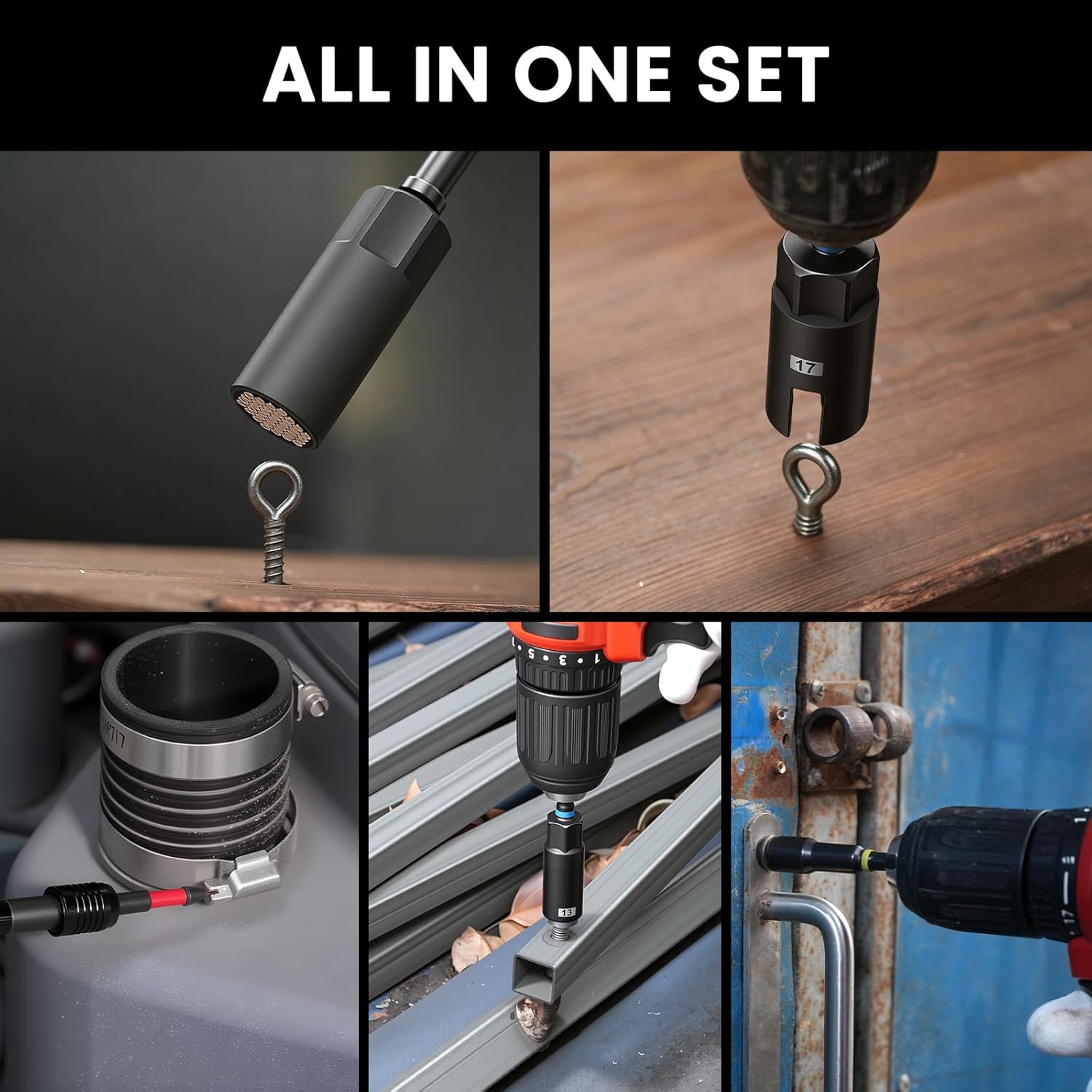 86-Piece Magnetic Impact Nut Driver Set, Deep Impact Sockets & S2 Bits, Chrome Vanadium Steel, Full Metric & SAE Range for Impact Drivers & Drills