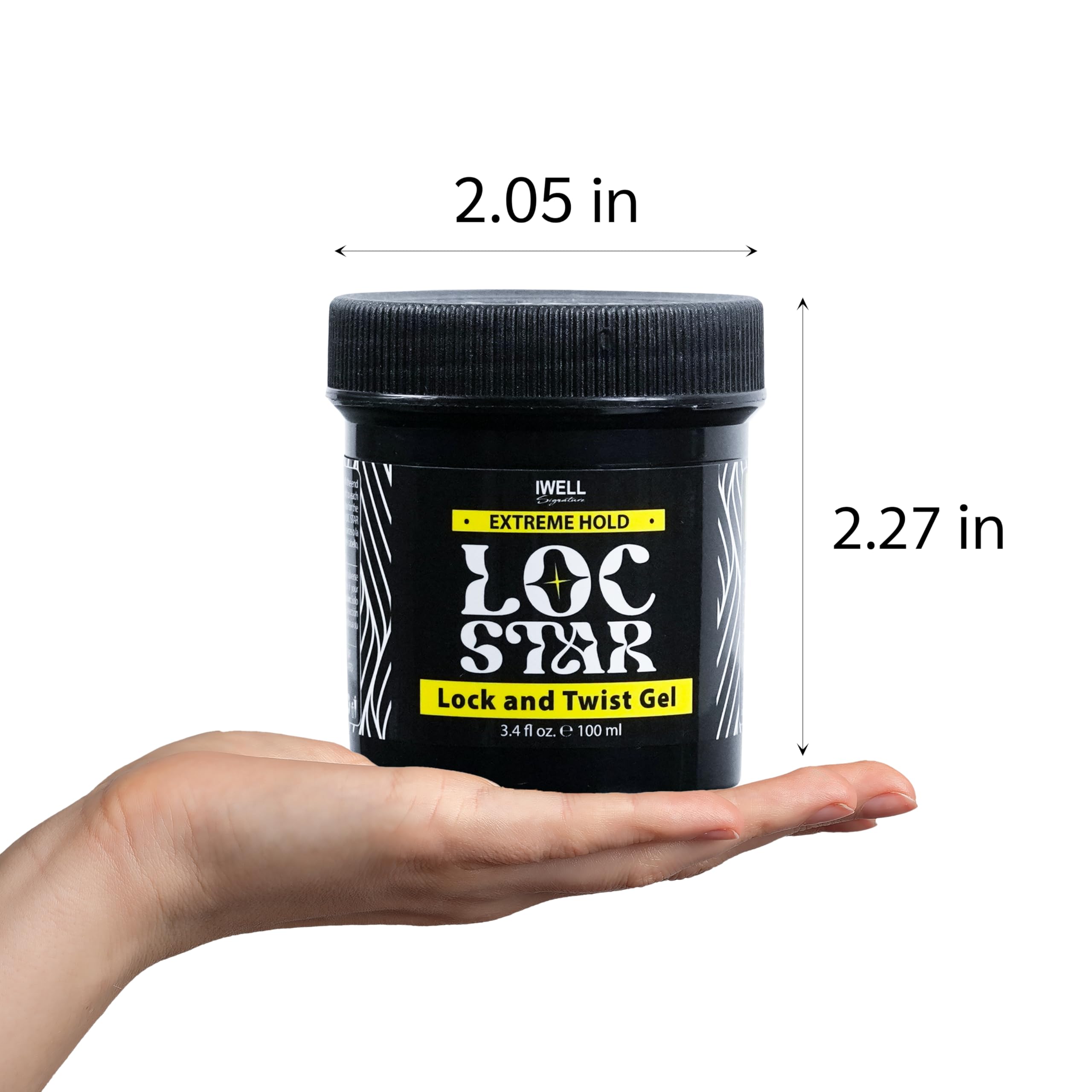 Loc Star Braid & Loc Gel, 3.4 fl oz | Extreme Hold for Braids, Locs, Twists, Cornrows & Edges | Smooths & Tames Frizz | No Heavy Residue | Long-Lasting | With Aloe Vera & Castor Oil