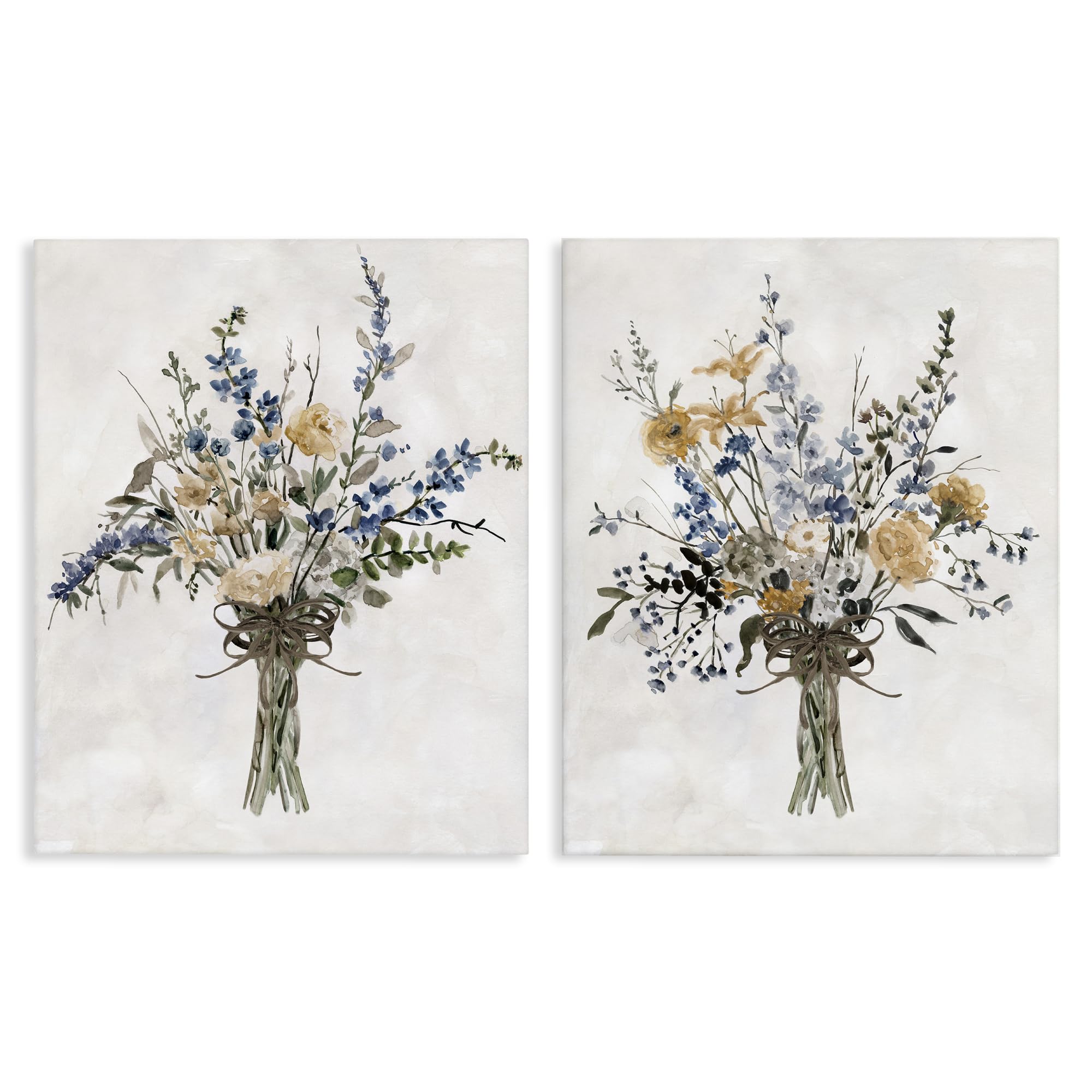 Stupell Industries French Wild Herb Bouquet 'Bushels Of Herbs', 2Pc Canvas Art Set 2, 16 X 20 Inches, Easy To Hang And Sturdy, Made In Usa, By Carol Robinson