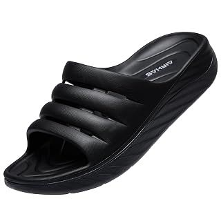 AIRHAS Recovery Sandals for Men and Women Orthotic Plantar Fasciitis Sandals with Arch Support Unisex Open Toe Slides with Cushion