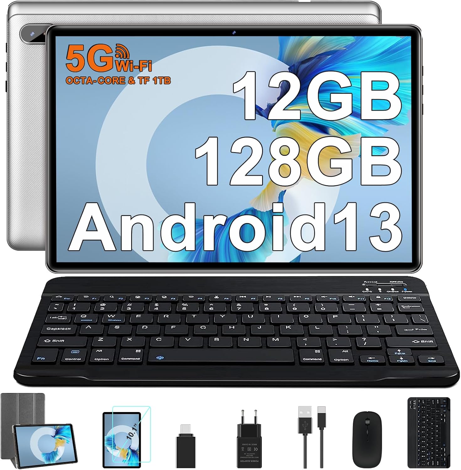 Tablette 10 Pouces Android,4G Lte Tablettes Avec 2 Sim Slot 4Gb Ram