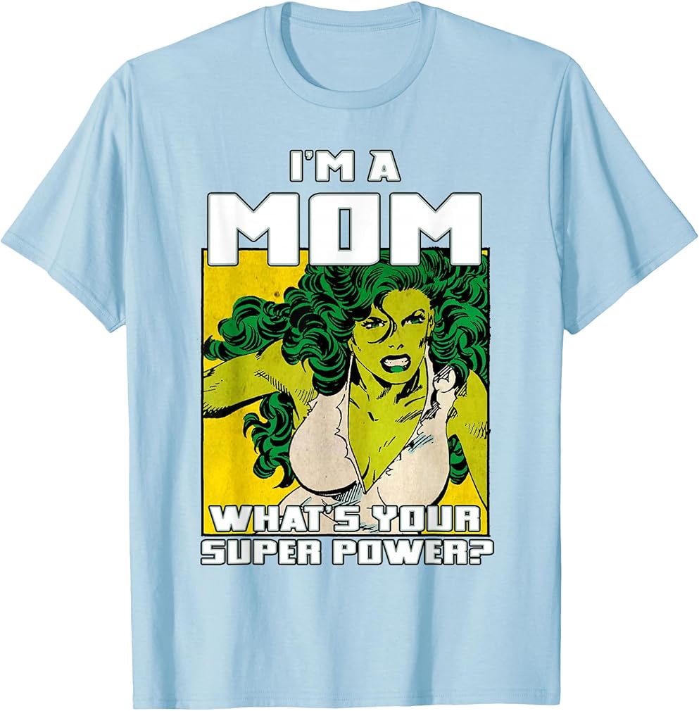 Comics Retro Mother's Day She-Hulk Mom Superpower T-Shirt