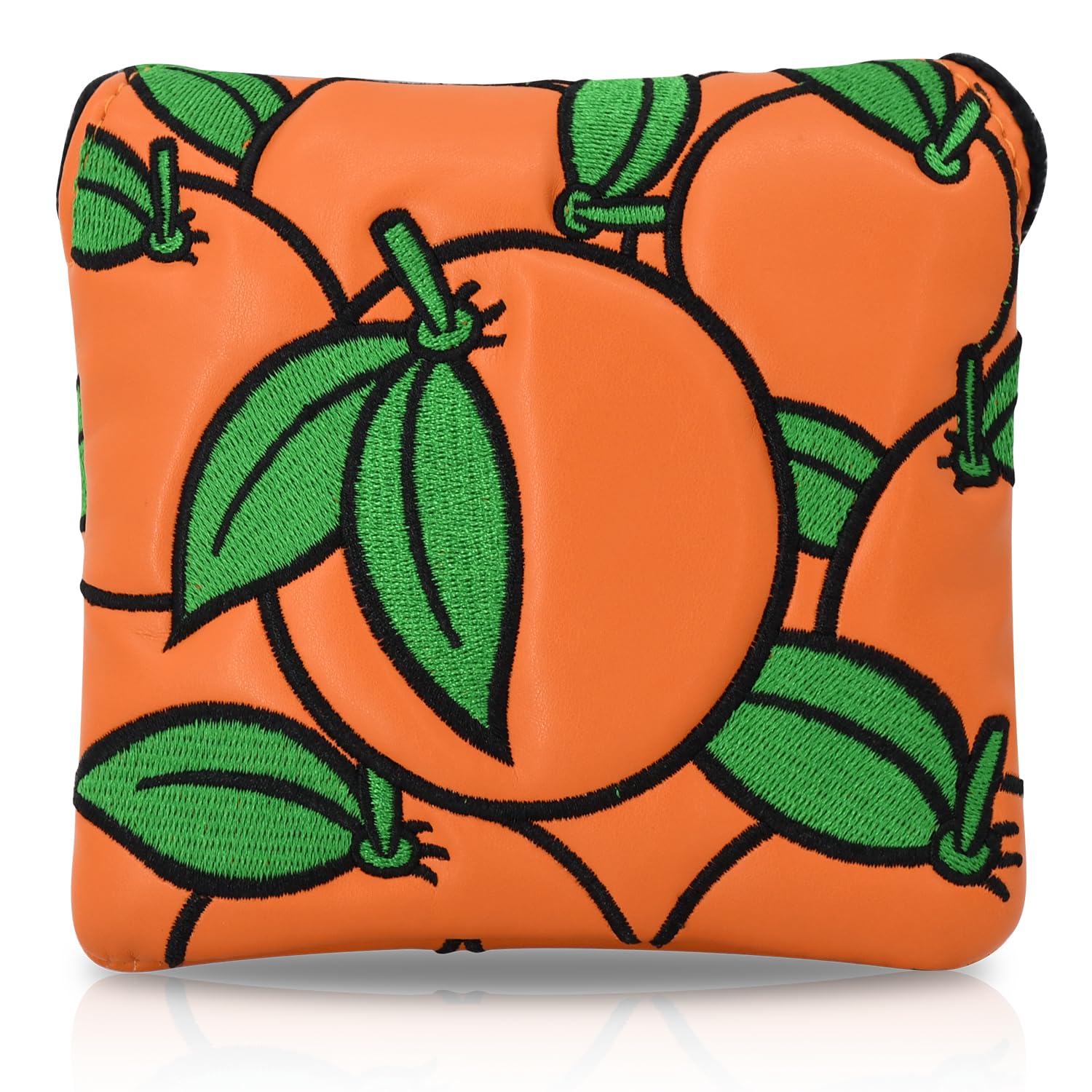 Orange Style Golf Ball Square Putter Covers, Putter Covers, Club Protection Equipment Leather Perfectly Fits and Protects The Golf Putting rods
