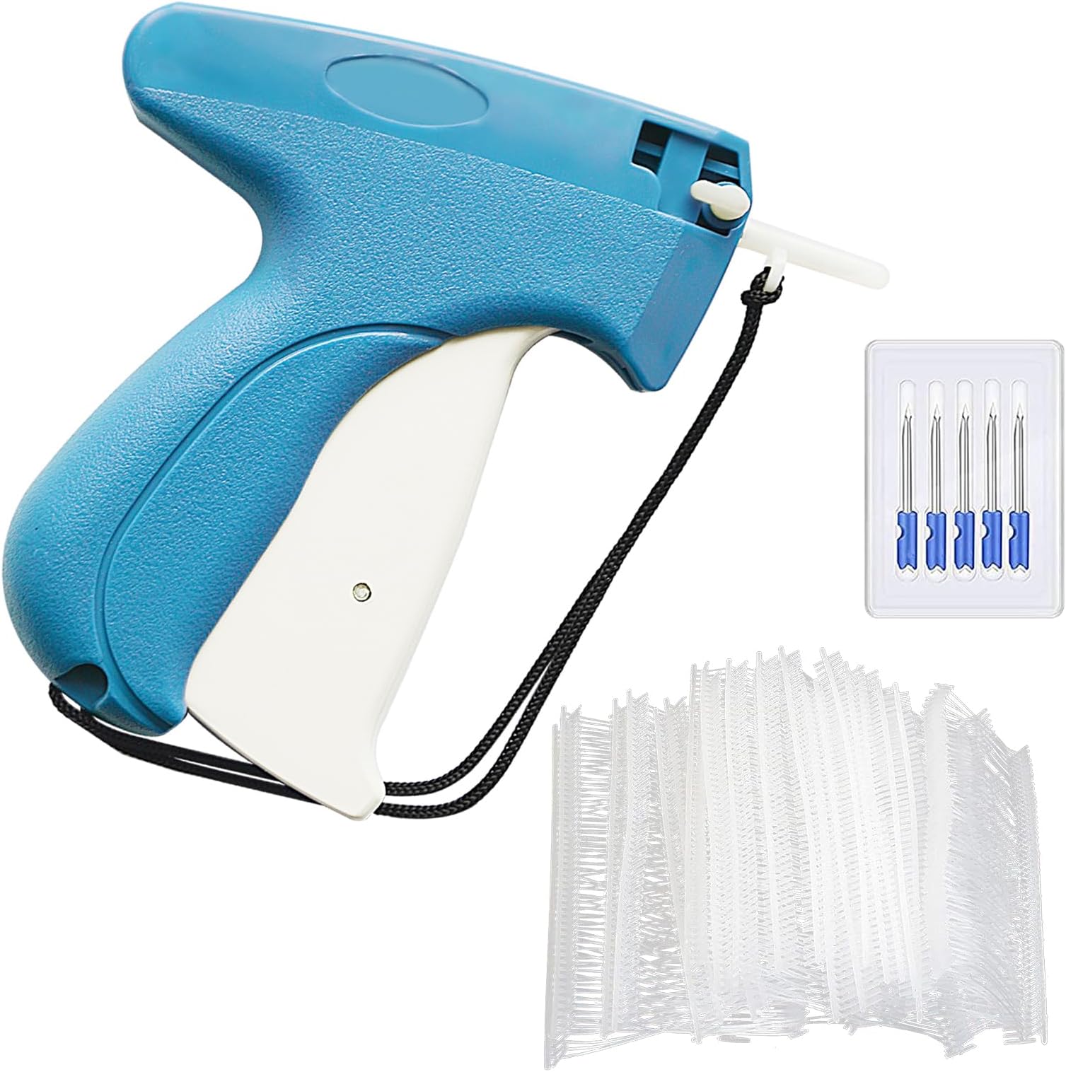 Tagging Gun for Clothing, 1606pcs Price Tag Gun Kit for Clothes Labeler, Garment Tag Attacher Gun with 6 Steel Needles and 1600 1-in Barbs Fasteners (Not Stitch Gun)