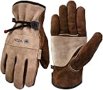 WZQH Leather Work Gloves for Men or Women. Large Glove for Gardening, Tig/Mig Welding, Construction, Chainsaw, Farm, Ranch, etc. Cowhide, Soft Lining, Utility, Firm Grip, Durable. Coffee-grey L