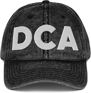 DCA Airport Hat (Embroidered Vintage Cotton Twill Cap) Flying to Reagan National Airport