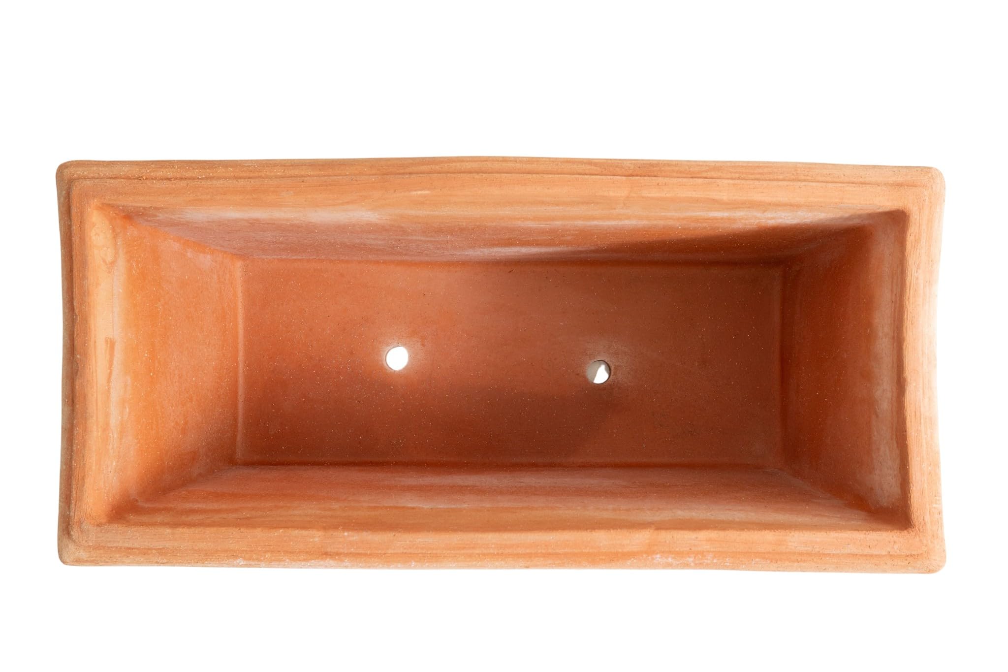 Biscottini Pot en terre cuite artisanal Made in Italy 61 x 29 x 27 cm – Jardinière rectangulaire pour plantes – Pots décoratifs extérieur et intérieur – Bol en terre cuite pour fleurs – Pot moderne