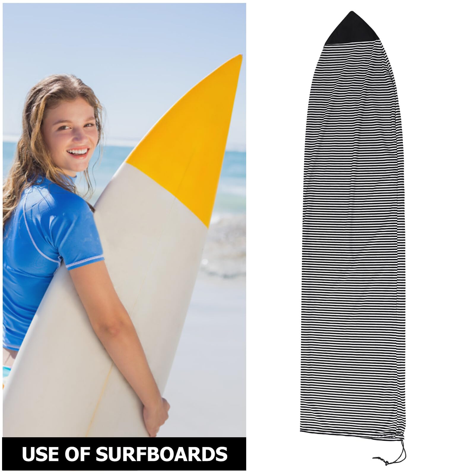DECHOUS Funda Protectora para Tabla de Surf Bolsa de Viaje para Equipo de Surf Protector Acolchado para Transportar
