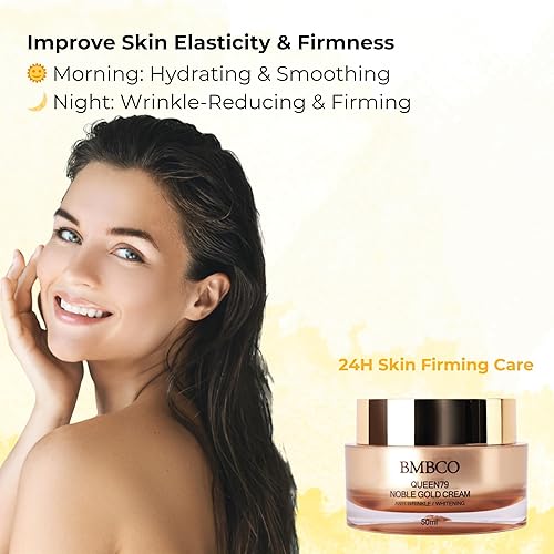 Miniatura 3 de BMBCO Crema facial reafirmante de oro de 24 quilates – Reparación de arrugas e hidratante hidratante, cuidado de la piel con infusión de colágeno