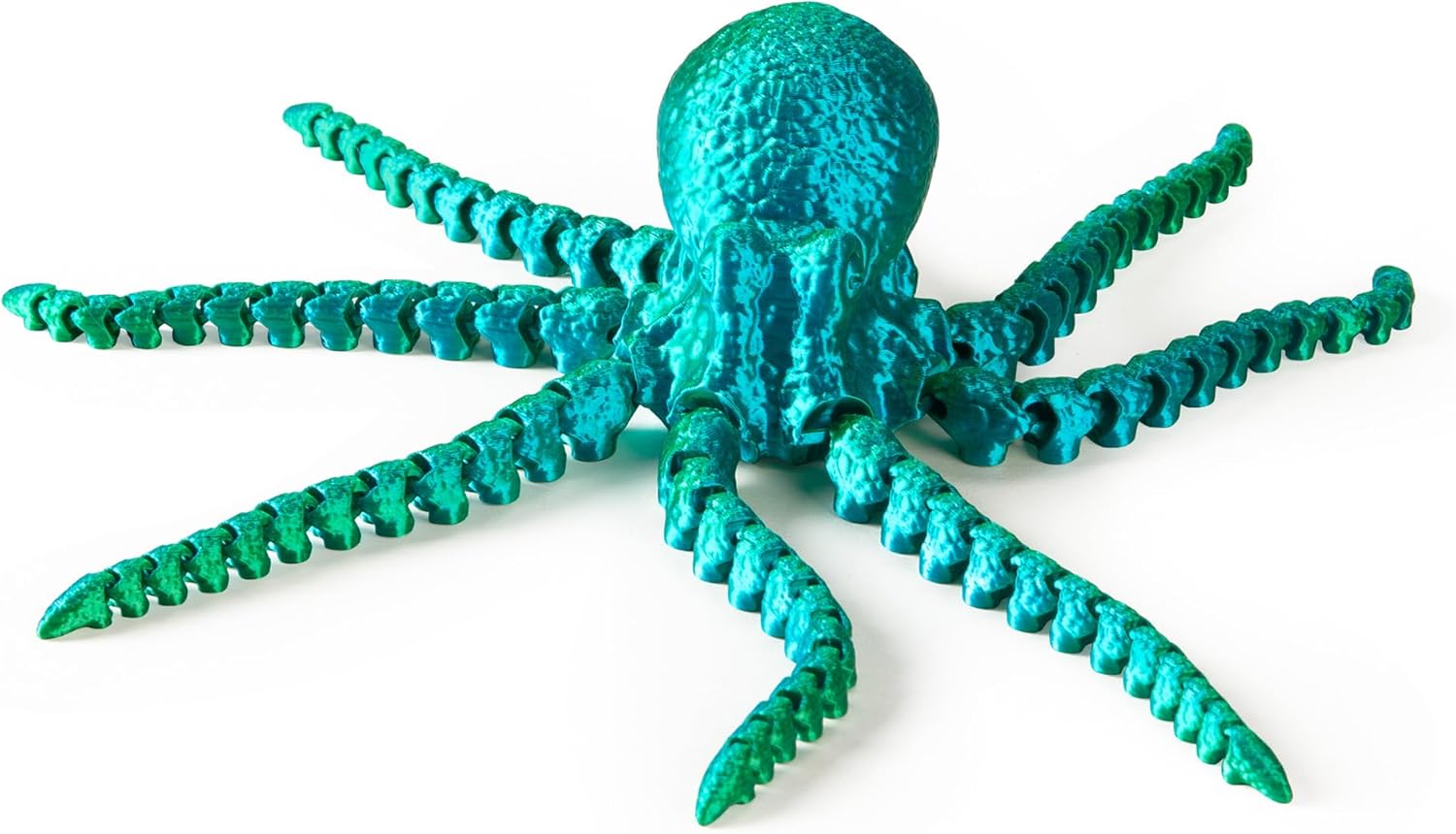 3D Printed Octopus Toy - Articulated Fun Fidget for ADHD & Stress Relief Ideal Home Decor & Unique Gift Creative Design Great for Offices & Living Spaces(Green)