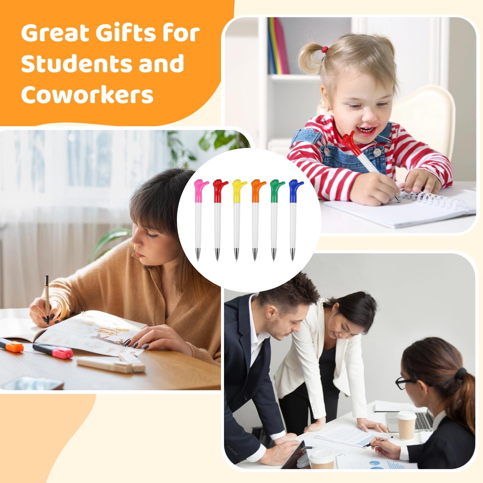 Motivierende Daumen-Design-Stifte, Kugelschreiber, Dankesstifte, Großpackung Geschenk-Set für Lehrer, Studenten, Krankenschwestern und Kollegen, 90 Stück