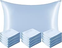 Vista 32 de NTBAY - Fundas de almohada de satén para cabello y piel, fundas de almohada sedosas de lujo con cierre de sobre.