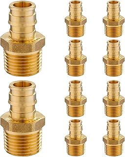 10 Pack PEX-A Fittings,3/4"x 3/4" Pex-a Expansion Male NPT Adapter,PEX ASTM F1960 Male Threaded Adapter for Pex A Tubing