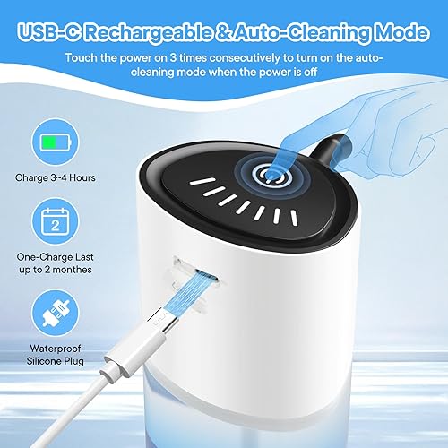 Miniatura 4 de Dispensador automático de jabón líquido, dispensador de jabón recargable USB C de 15.83 onzas, dispensador de jabón de manos sin contacto de 7
