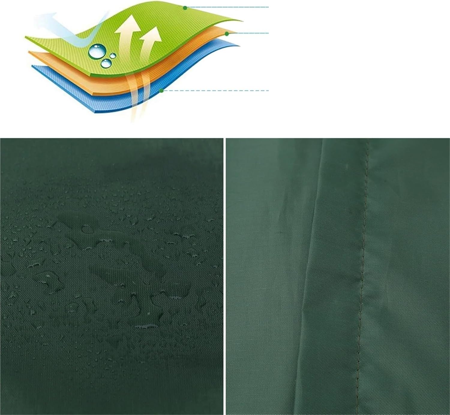 Outdoor Cushion Storage Bag Outdoor Patio Cushion Storage Bags Waterproof Extra Large Furniture Cover Bag with Handle and Zipper Home(Green 173x76x51cm)