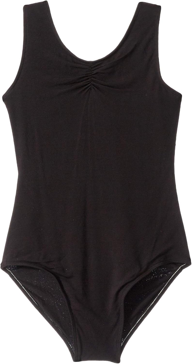 Flo Active Girl's Sequin Lace Back Tank Leotard (Little Kids/Big Kids) Black 3 (2T Little Kids)
