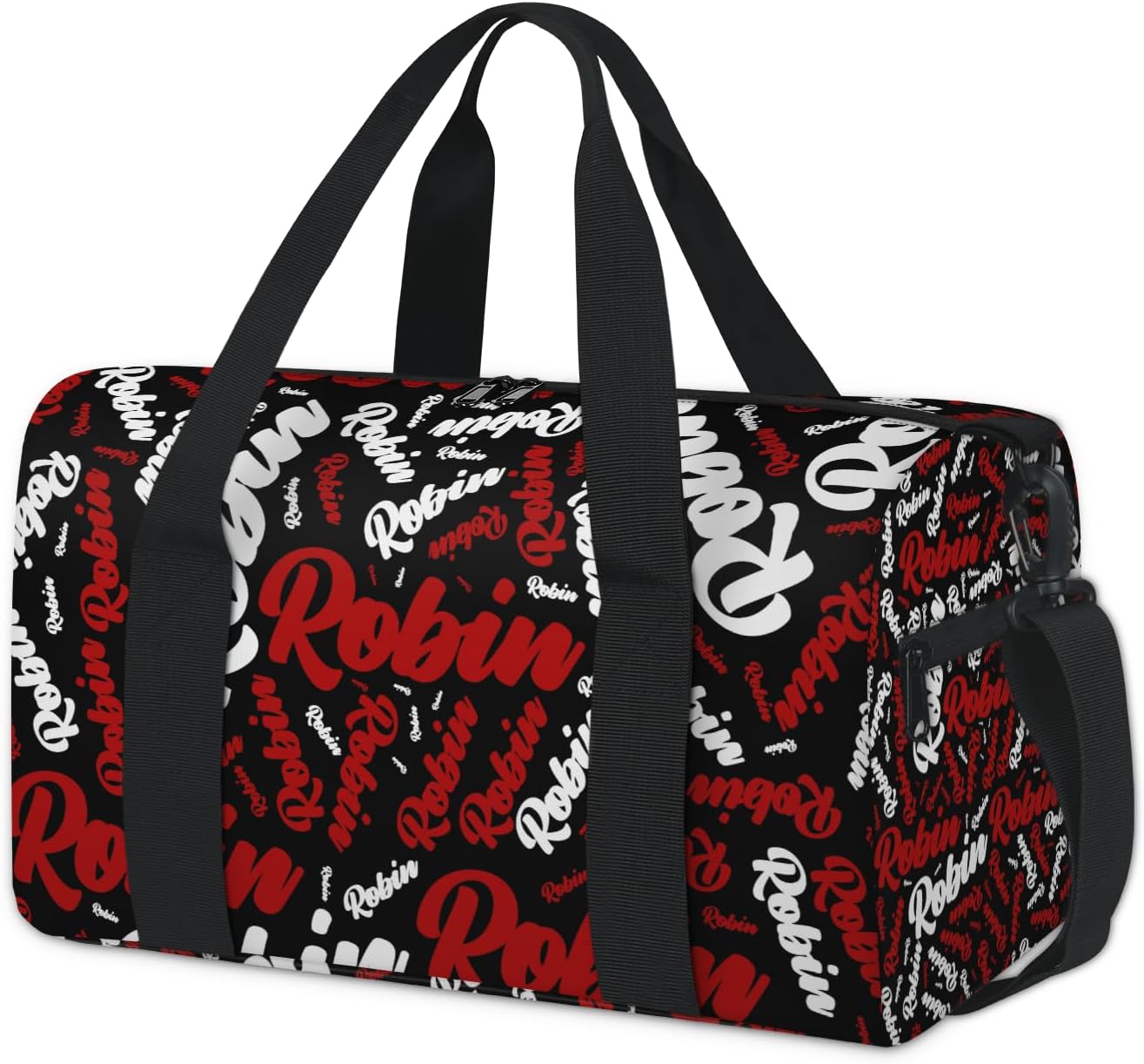 Custom-Dance-Gymnastics-Bag for Girls Personalized Kids Duffle Bag Cheerleader Team Bag for Travel Gym Sport Red White Text