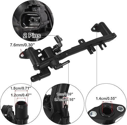 Miniatura 3 de X AUTOHAUX Brida de refrigerante del tubo del colector del calentador LR018273 para Land Rover para Range Rover 2010-2017 Plástico Negro